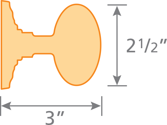 Omnia Style #434 Prodigy Solid Brass Knob