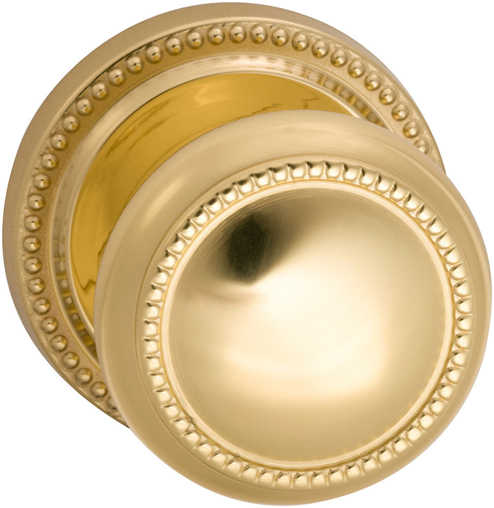 Omnia Style #443 Traditions Solid Brass Knob (with 577 Rose)