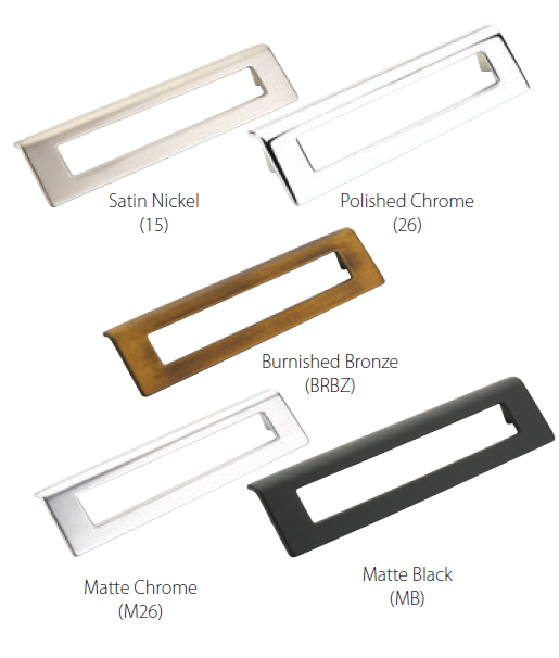 Schaub and Company - Finestrino Collection - Angled Rectangular Cabinet Pull