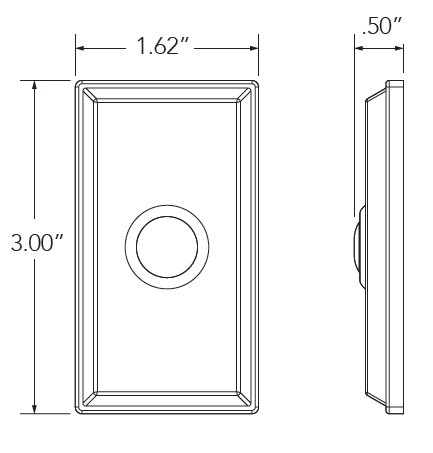 Baldwin - Estate Collection - General Hardware - 4860 Rectangular Door Bell Button