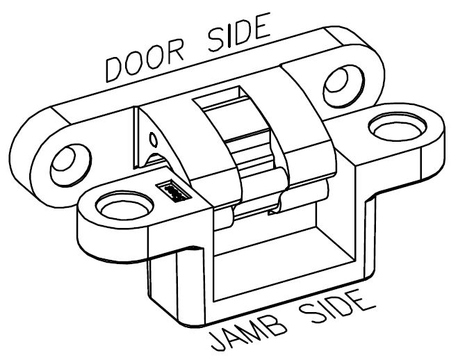 SOSS #504 Wrap-Around Invisible Hinge (Pair)