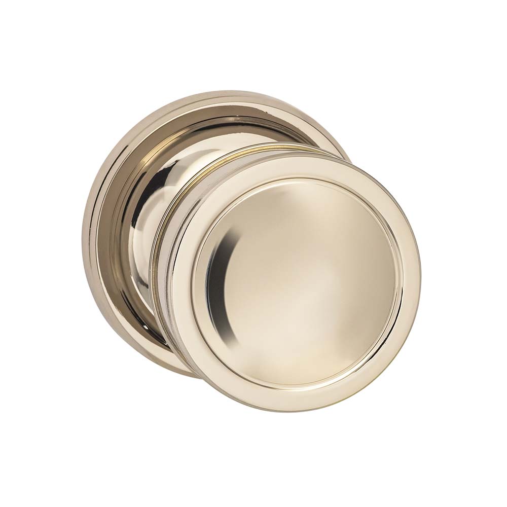 Omnia Style #513 ARC Solid Brass Knob (with 643 Rose)