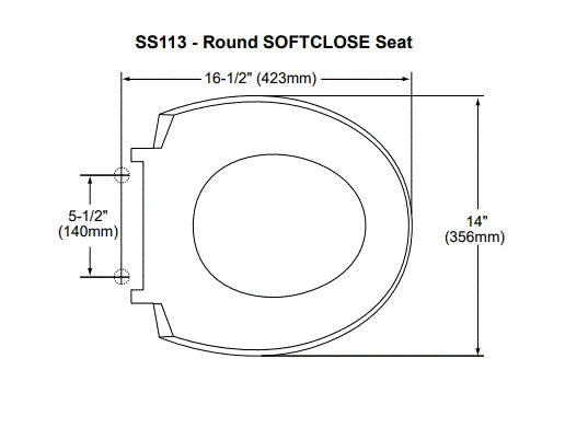 Toto SS113 SoftClose Round Toilet Seat and Lid