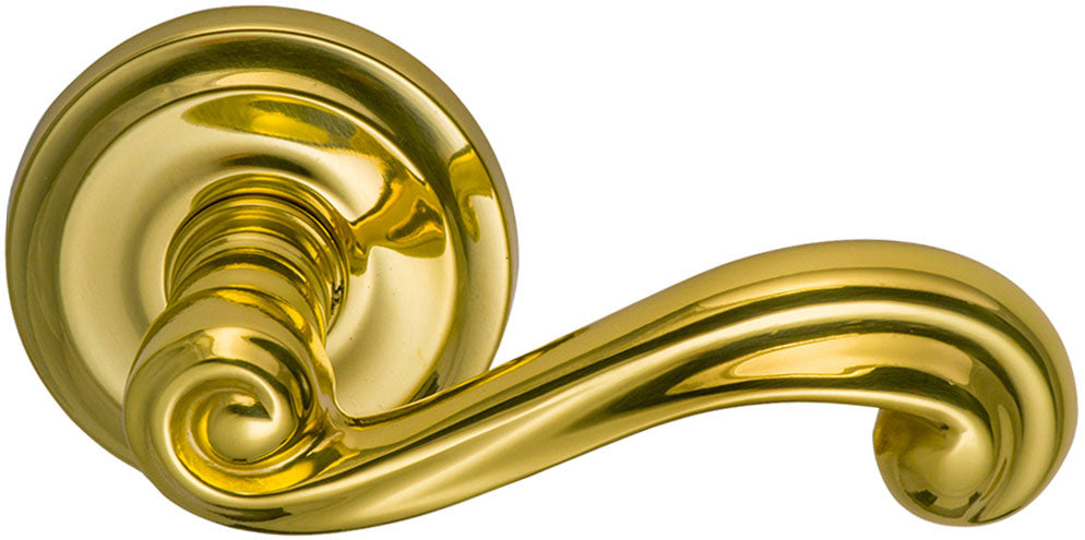 Omnia Style #55 Traditions Solid Brass Door Lever (with 671 Rose)