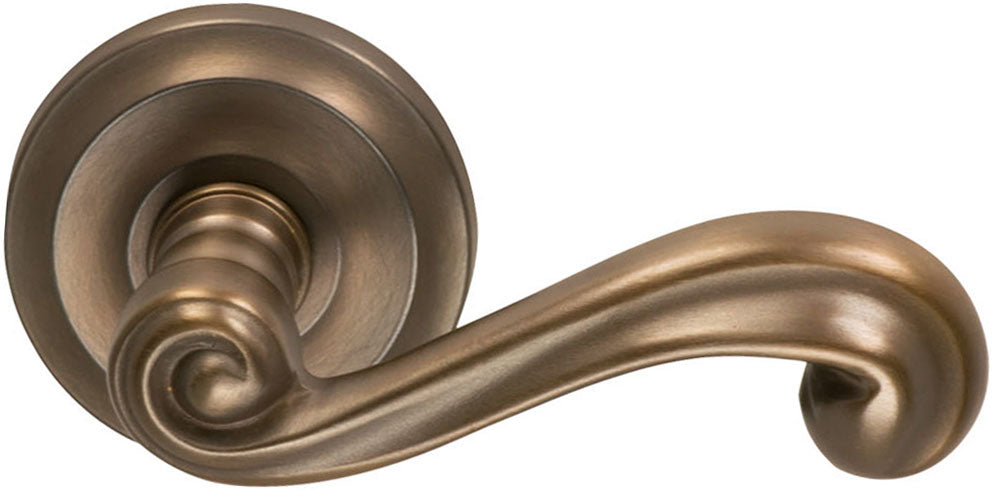 Omnia Style #55 Traditions Solid Brass Door Lever (with 671 Rose)