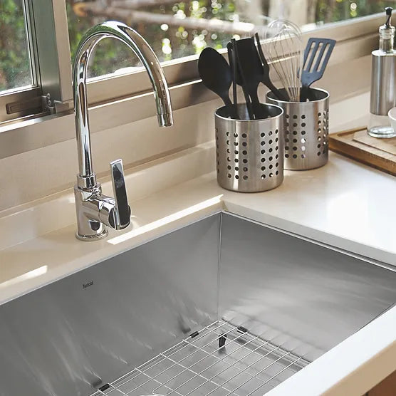 Nantucket Sink Pro Series ZR2818-16 , 28 Inch Pro Series Large Rectangle Single Bowl Undermount Zero Radius Stainless Steel Kitchen Sink