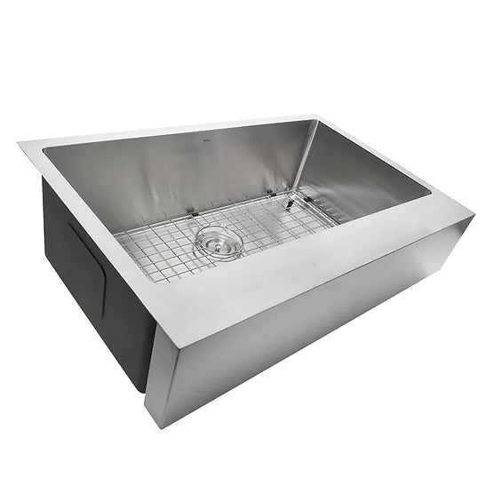 Nantucket Sink Pro Series EZApron33 , "Patented" Design Pro Series Single Bowl Undermount Stainless Steel Kitchen Sink with 7 Inch Apron Front