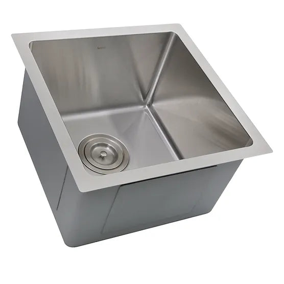 Nantucket Sink Pro Series SR1515 , 15 Inch Pro Series Square Undermount Small Radius Stainless Steel Bar/Prep Sink