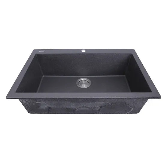 Nantucket Sink Plymouth PR3020-DM-(BL,S,W) , Large Single Bowl Dualmount Granite Composite