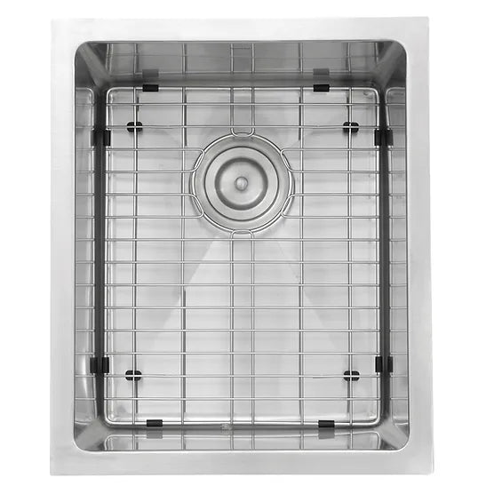 Nantucket Sink Pro Series SR1815 , 15 Inch Pro Series Rectangle Undermount Small Radius Stainless Steel Bar/Prep Sink