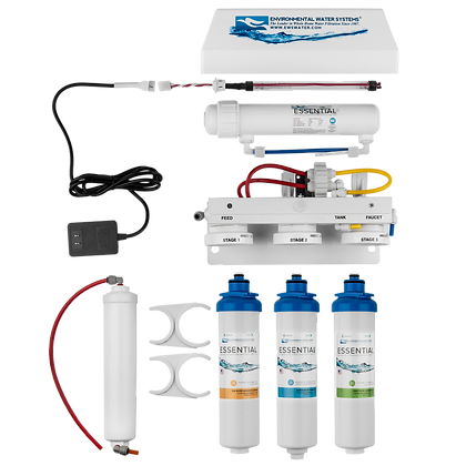 EWS - Reverse Osmosis Systems - Essential Ultraviolet (UV) RO4 4-Stage Filtration System (w/ Dispenser)