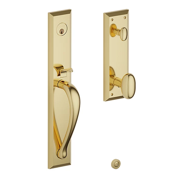 Baldwin - Estate Collection - Tubular Entry Handlesets - Cody Full Escutcheon Emergency Egress Handleset w/ 5024 Oval Knob