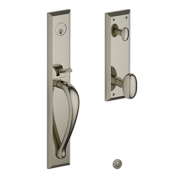 Baldwin - Estate Collection - Tubular Entry Handlesets - Cody Full Escutcheon Emergency Egress Handleset w/ 5024 Oval Knob