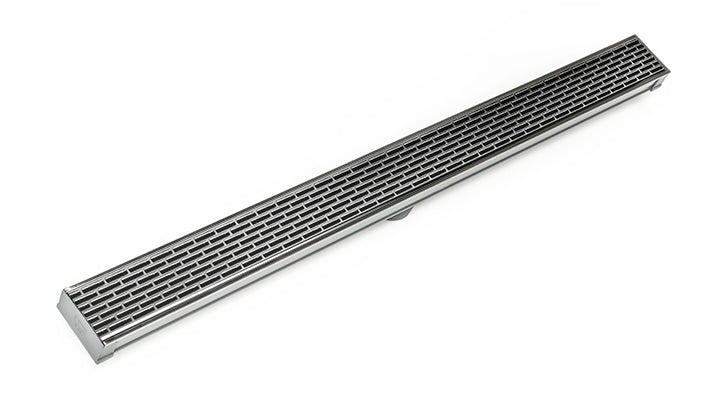 Infinity Drain S-LT 65 Low Profile Site Sizable, Offset Slotted Stainless Steel Grate