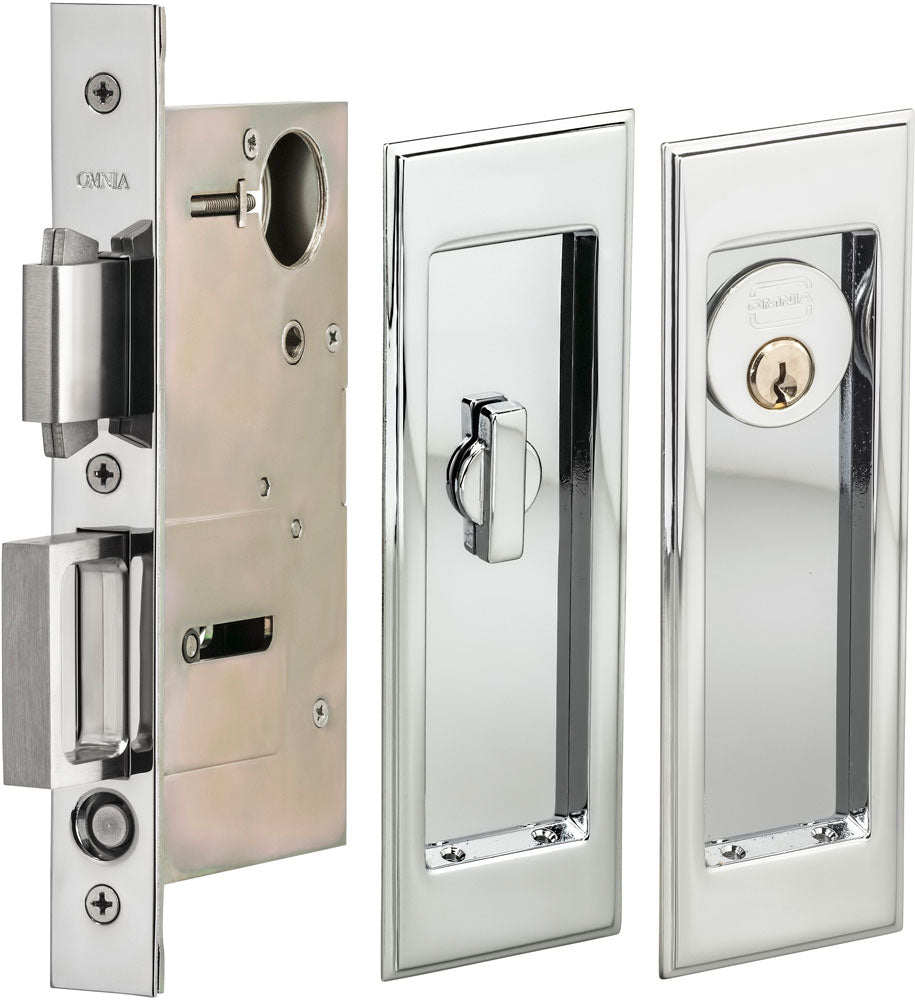 Omnia - 7037 Mortise Pocket Door Locks