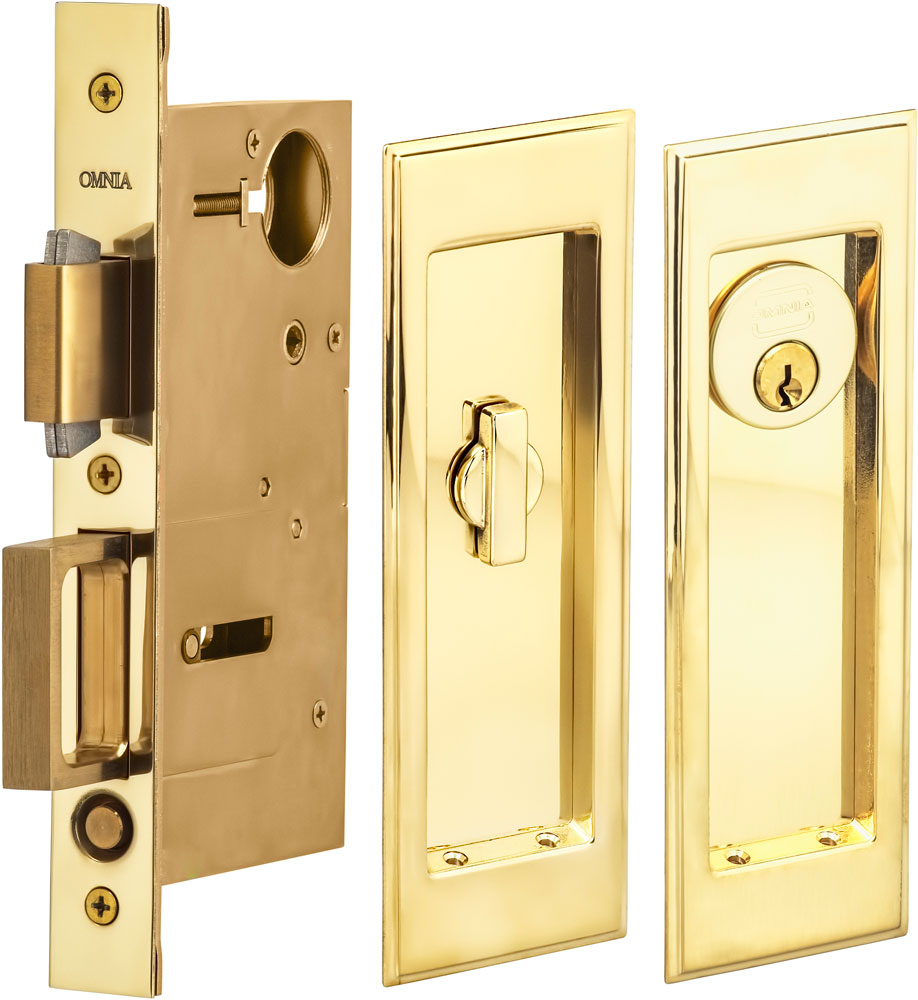 Omnia - 7037 Mortise Pocket Door Locks