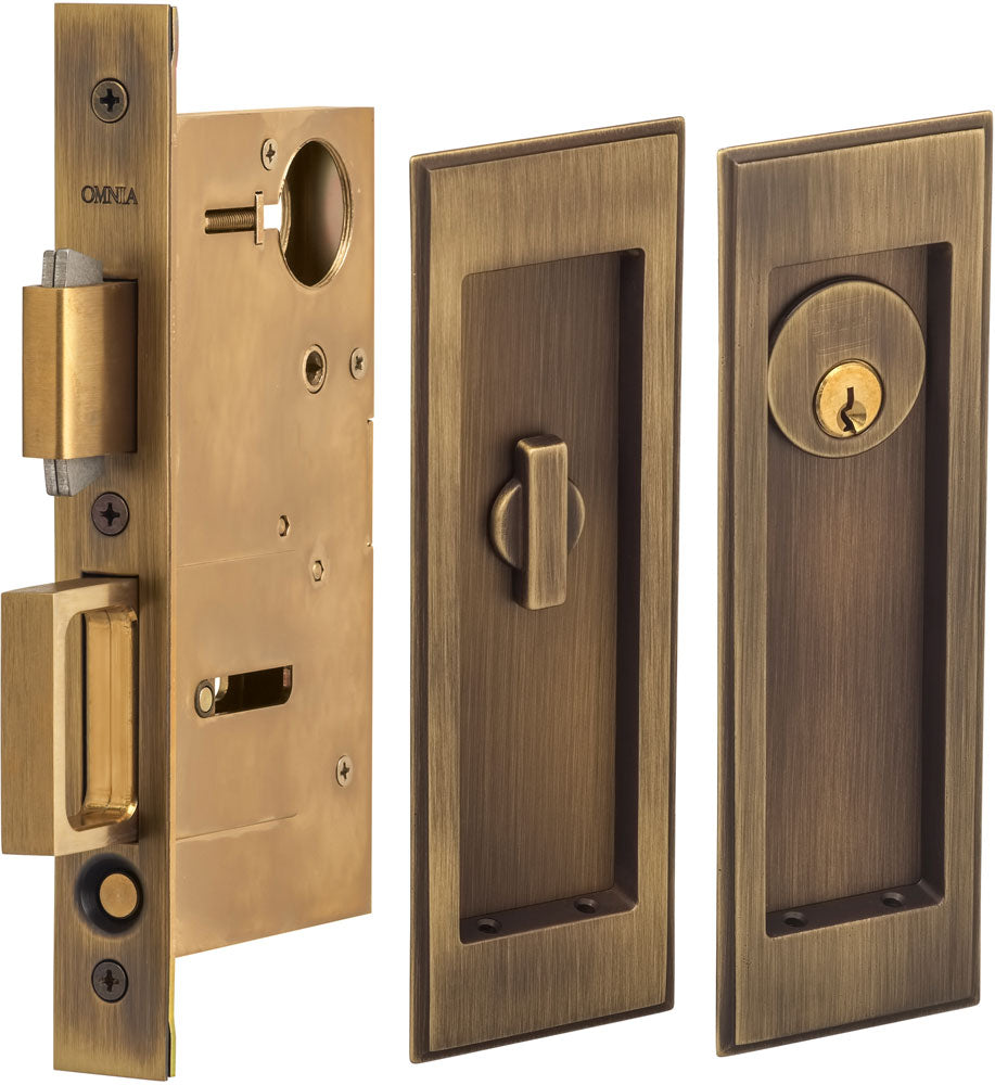 Omnia - 7037 Mortise Pocket Door Locks