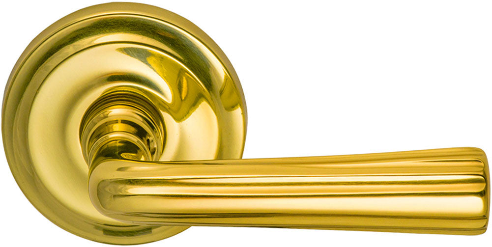 Omnia Style #706 Traditions Solid Brass Door Lever (with 671 Rose)