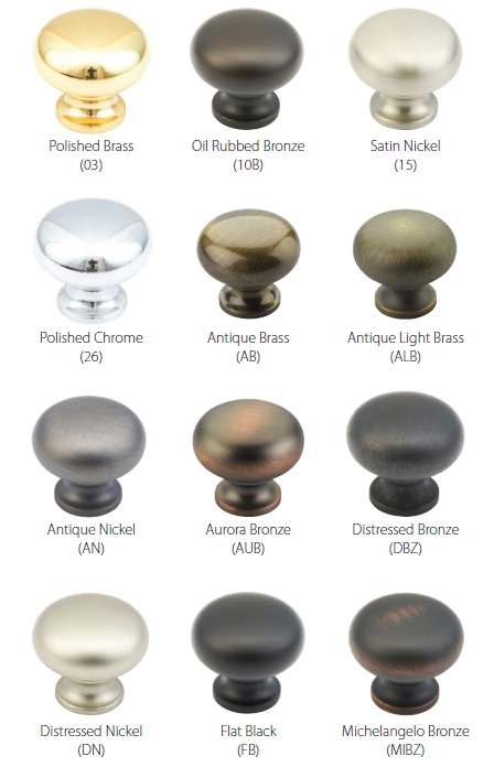 Schaub and Company - Traditonal Collection - Round Cabinet Knob