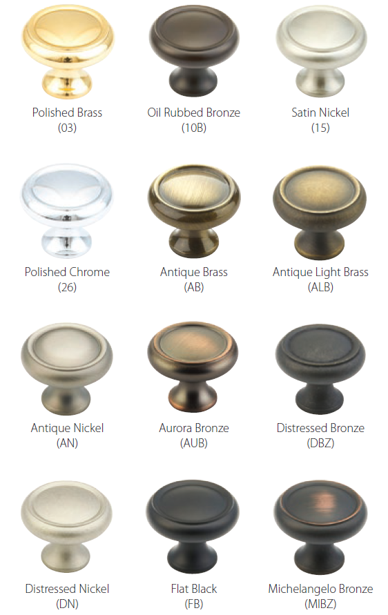 Schaub and Company - Traditonal Collection - Rimmed Round Cabinet Knob