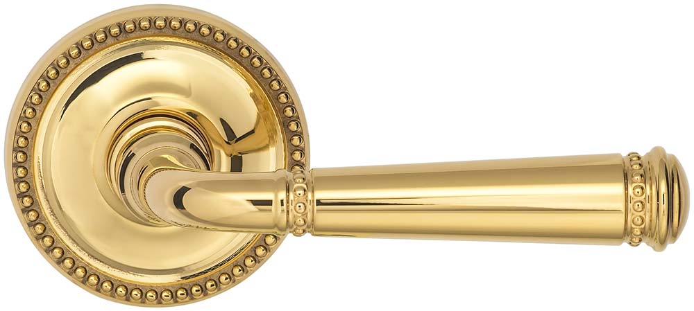 Omnia Style #748 ARC Solid Brass Door Lever (with 618 Rose)