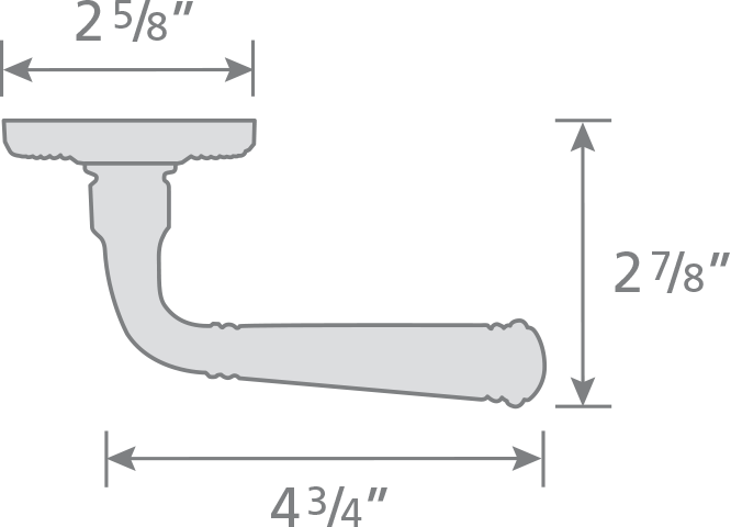 Omnia Style #748 ARC Solid Brass Door Lever (with 618 Rose)