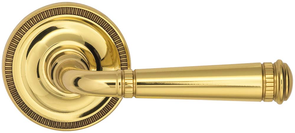 Omnia Style #751 ARC Solid Brass Door Lever (with 641 Rose)