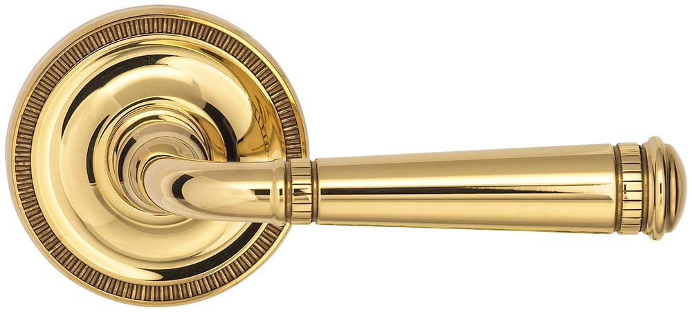 Omnia Style #751 ARC Solid Brass Door Lever (with 641 Rose)