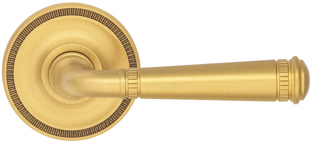 Omnia Style #751 ARC Solid Brass Door Lever (with 641 Rose)