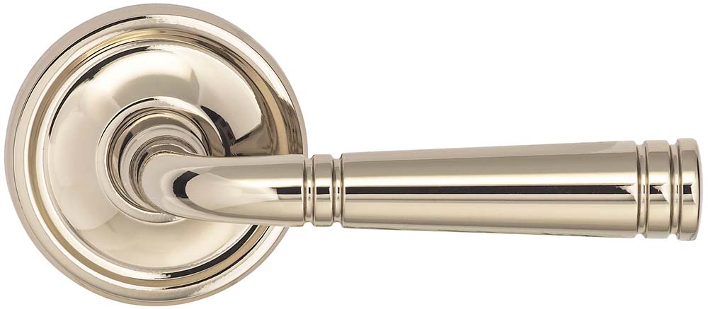 Omnia Style #753 ARC Solid Brass Door Lever (with 643 Rose)