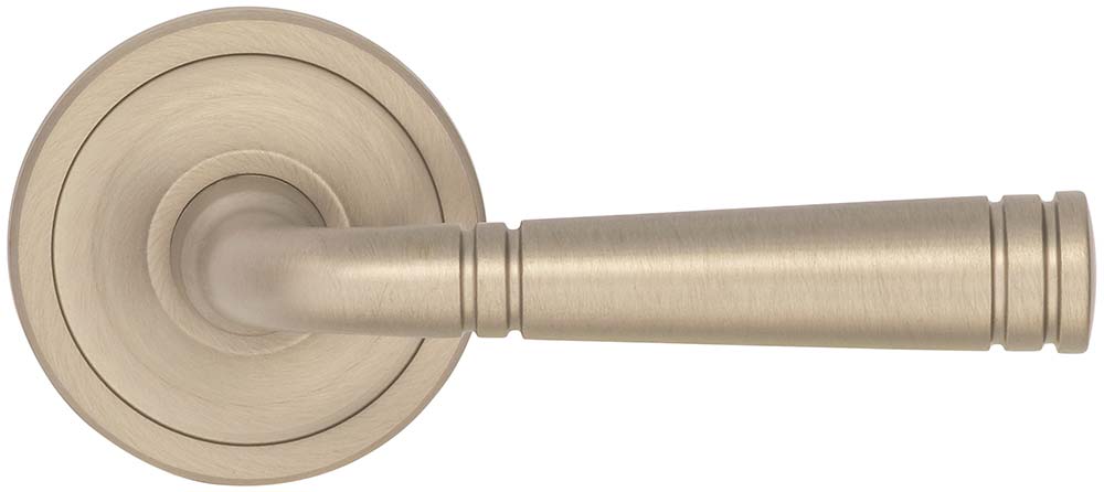 Omnia Style #753 ARC Solid Brass Door Lever (with 643 Rose)