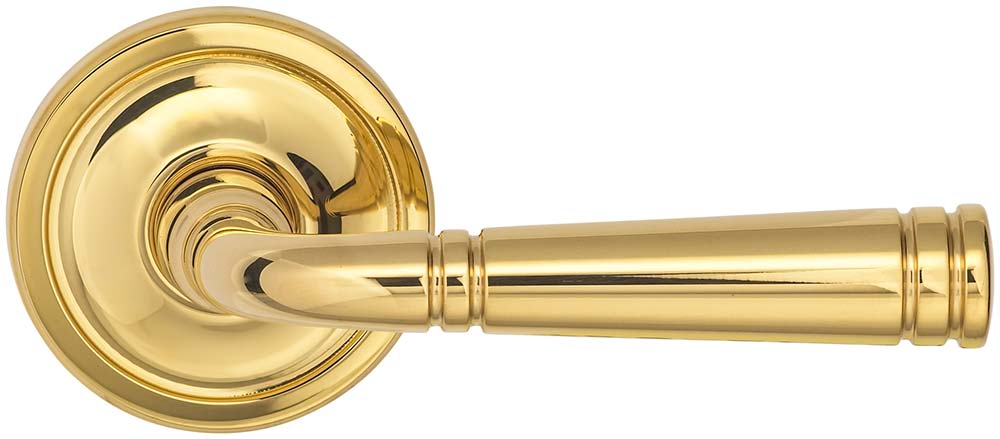 Omnia Style #753 ARC Solid Brass Door Lever (with 643 Rose)