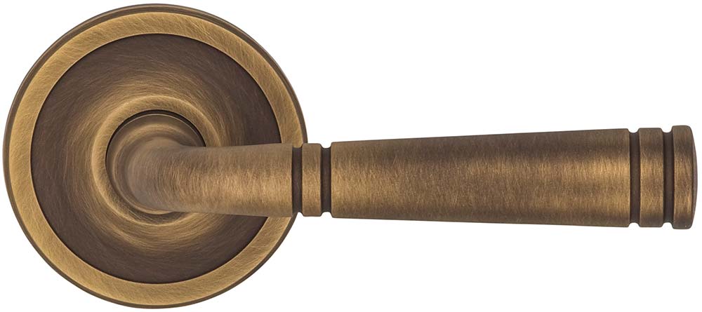 Omnia Style #753 ARC Solid Brass Door Lever (with 643 Rose)