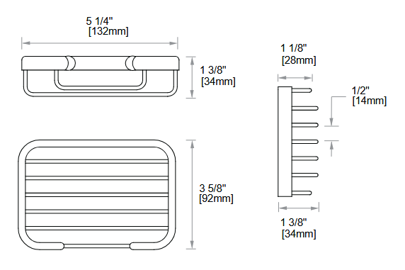 Kartners - Single Wire Basket (828003) - Polished Chrome