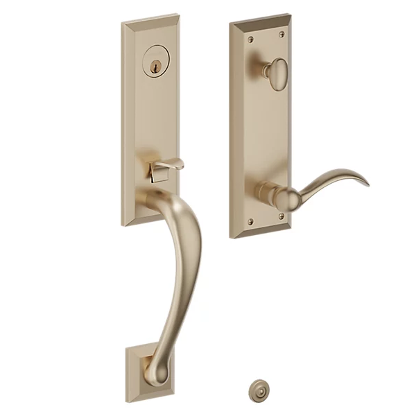 Baldwin - Estate Collection - Tubular Entry Handlesets - Cody 3/4 Escutcheon Emergency Egress Handleset w/ 5452V Beavertail Lever