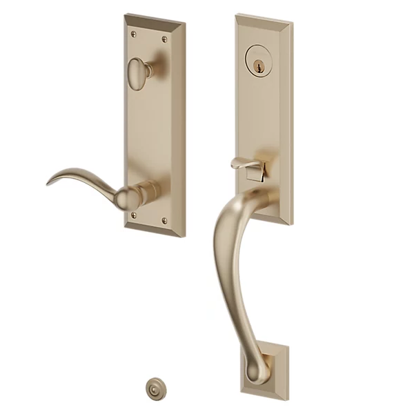 Baldwin - Estate Collection - Tubular Entry Handlesets - Cody 3/4 Escutcheon Emergency Egress Handleset w/ 5452V Beavertail Lever