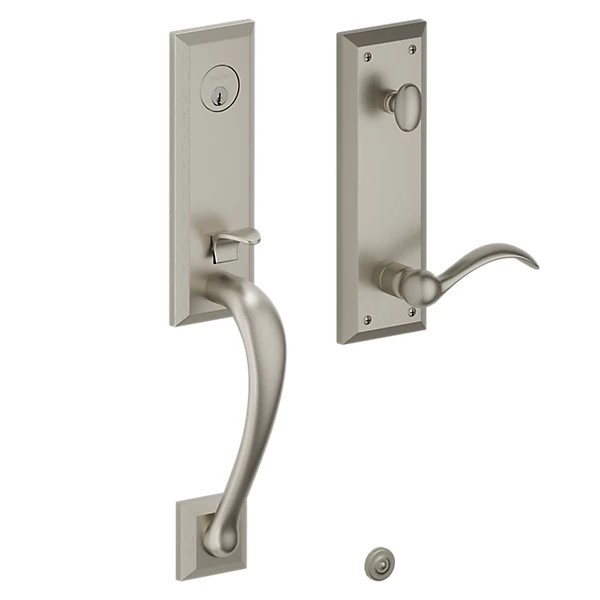 Baldwin - Estate Collection - Tubular Entry Handlesets - Cody 3/4 Escutcheon Emergency Egress Handleset w/ 5452V Beavertail Lever