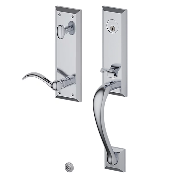 Baldwin - Estate Collection - Tubular Entry Handlesets - Cody 3/4 Escutcheon Emergency Egress Handleset w/ 5452V Beavertail Lever