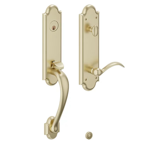 Baldwin - Estate Collection - Tubular Entry Handlesets - Boulder 3/4 Escutcheon Emergency Egress Handleset w/ 5452V Beavertail Lever