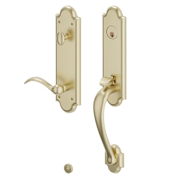 Baldwin - Estate Collection - Tubular Entry Handlesets - Boulder 3/4 Escutcheon Emergency Egress Handleset w/ 5452V Beavertail Lever