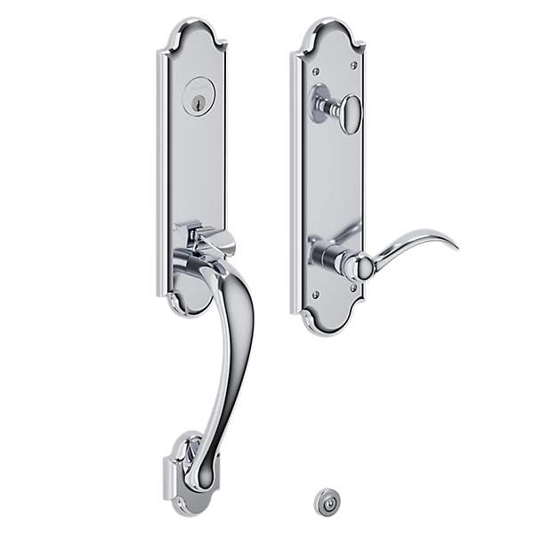 Baldwin - Estate Collection - Tubular Entry Handlesets - Boulder 3/4 Escutcheon Emergency Egress Handleset w/ 5452V Beavertail Lever