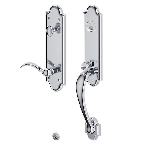 Baldwin - Estate Collection - Tubular Entry Handlesets - Boulder 3/4 Escutcheon Emergency Egress Handleset w/ 5452V Beavertail Lever