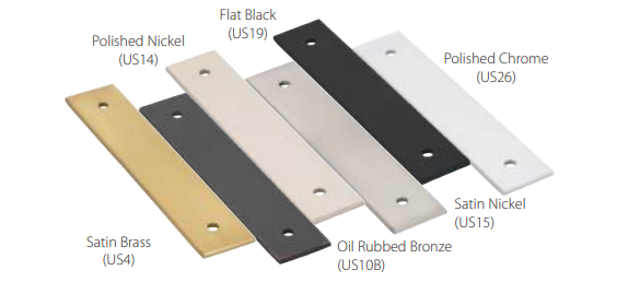 Emtek - Art Deco Collection - Rectangular Backplate For Cabinet Pull
