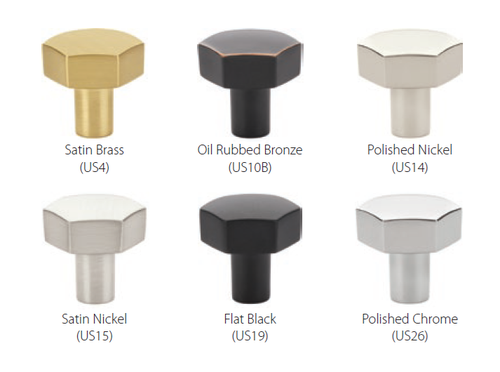 Emtek - Urban Modern Collection - Mod Hex Cabinet Knob