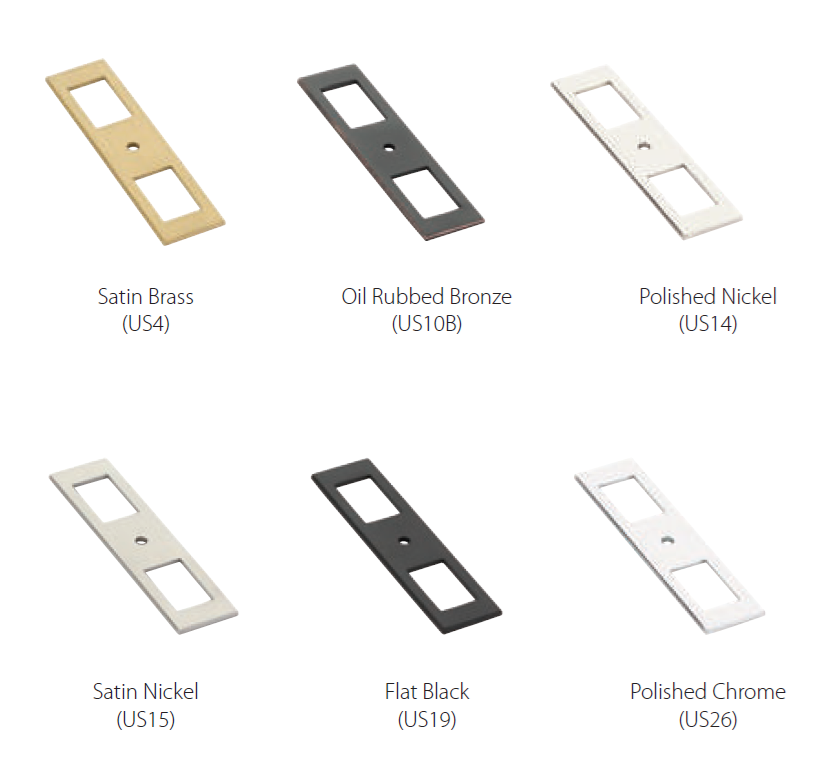 Emtek - Modern Backplate Collection - Backplate for Cabinet Knobs