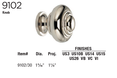 Omnia Legacy 9102 Solid Brass Cabinet Knobs