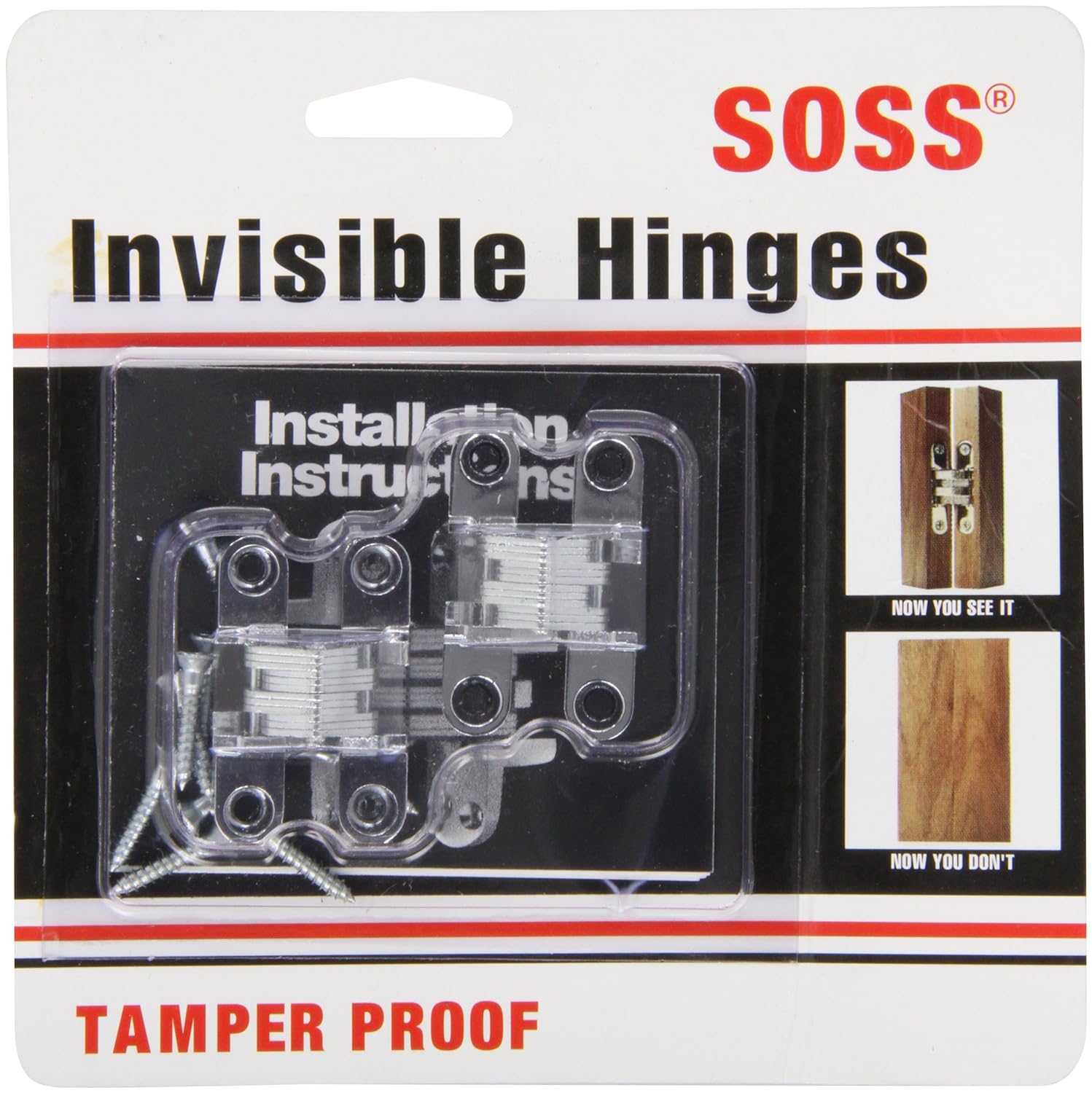 SOSS - Model #101SS Stainless Steel Invisible Hinge (Each)