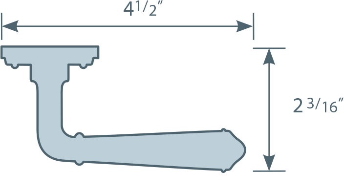 Omnia Style #946 Traditions Solid Brass Door Lever (with 577 Rose)