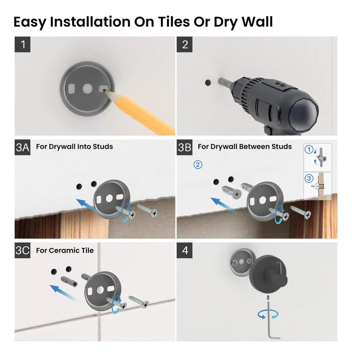 Casa Fixtures - Bathroom Accessories - Halo Bathroom Towel & Robe Hook (CBA-1401)