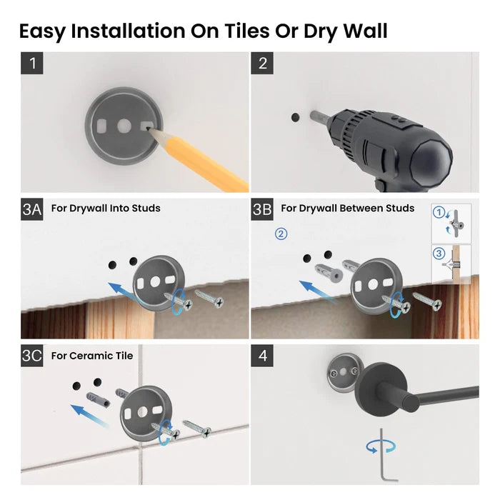 Casa Fixtures - Bathroom Accessories - Halo 24 inch Bathroom Towel Bar (CBA-1404)